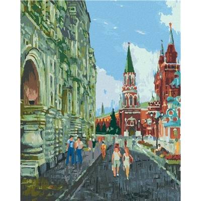 zuty Malování Podle Čísel Léto V Moskvě 40 x 50 Cm Plátno Rám
