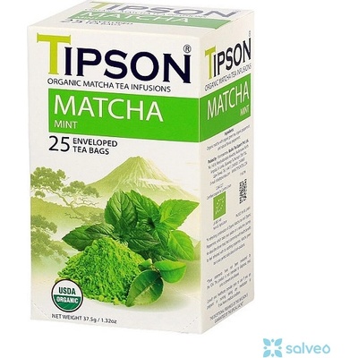 Tipson BIO Matcha čaj mátový porcovaný Mint 25 x 1,5 g