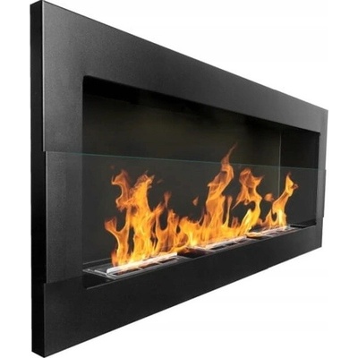 Biokominki Nástěnný bio krb GMT 120 x 40 x 12 cm černý matná struktura