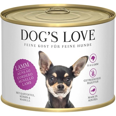 Dog's Love Classic jehněčí s bramborami dýní a meruňkou 6 x 200 g