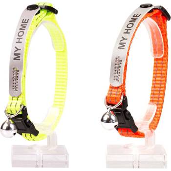 Duvo Plus - Регулируем нашийник за котки, светлоотразителен с адресник, 20-30 см. /два цвята