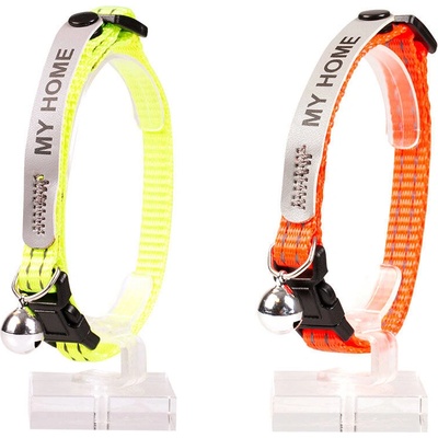 Duvo Plus - Регулируем нашийник за котки, светлоотразителен с адресник, 20-30 см. /два цвята