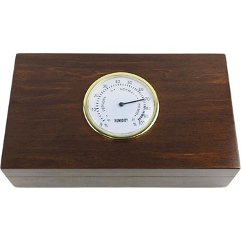 Стилен дървен хумидор за съхранение на 10 броя пури (5323)