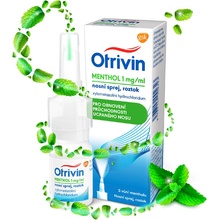 Otrivin Menthol 1mg/ml nosní sprej při léčbě ucpaného nosu 10 ml