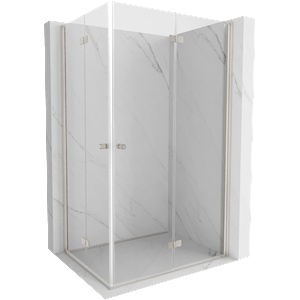 Mexen Mist-F Дуо душ кабина, сгъваема дясна 75 x 115 см, прозрачна, матиран (8A6-075L-115P-97-00)