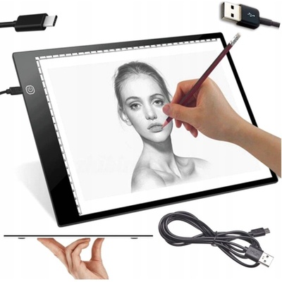 Tablet grafická kreslící tabule RÝSOVACÍ DESKA PODSVÍCENÁ LED A4