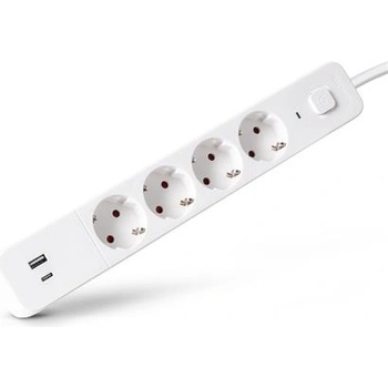 Entac 4 Plug + 2 USB 1,5 m Switch (ESES1.5G4-1.5-SW-1UA1UC)