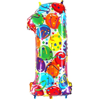 GRABO fóliový balónek ČÍSLICE PARTY 1 102cm,40 nafukovací