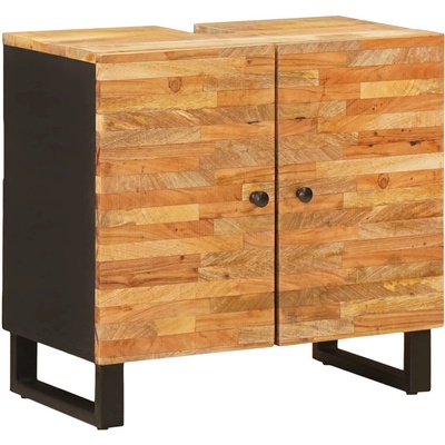 vidaXL Шкаф за мивка в баня със съхранение Естествен 62 x 33 x 58 см (4018315)