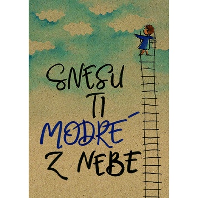 Baloušek BeBechy - přání Nebe, A6, kraftový papír