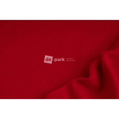 de-park Počesaná teplákovina silná - červená - 337