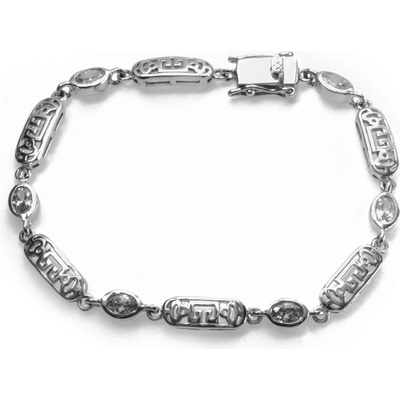 Zlatnictví zlatíčko stříbrný náramek se zirkony 010.00122