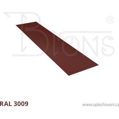 Brons Rovinný plech 450 x 2000 mm červenohnědá