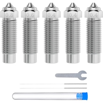 Elegoo Комплект дюзи от закалена стомана за Neptune 4 Plus/Max - Комплект от 5 бр - 1 компл (50.204.0090)