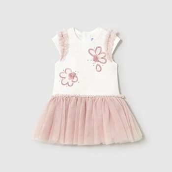 Mayoral Рокля туту в цвят розово с цветя за мини момиче Майорал