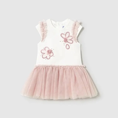 Mayoral Рокля туту в цвят розово с цветя за мини момиче Майорал