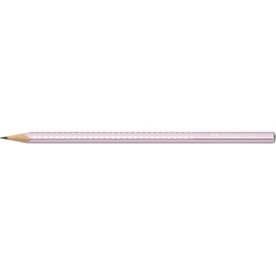 Faber-Castell Графитен молив, B, триъгълен, FABER-CASTELL "Sparkle", розов металик 118261 (118261)