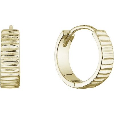 Pavona Pozlacené sříbrné náušnice kruhy plastický vzor 61089