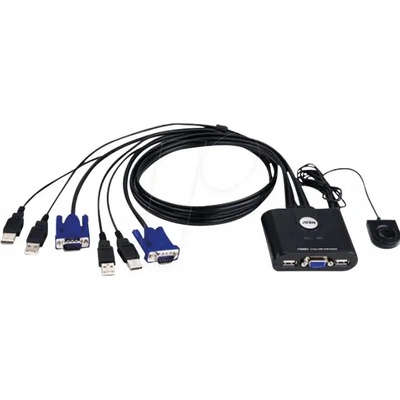 ATEN Превключвател KVM ATEN CS22U, 2x 1, USB (CS-22U)