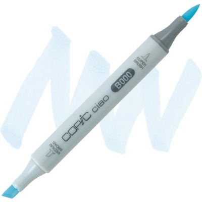 Lihová fixa COPIC Ciao oboustranná Brush & Chisel, Pale porcelain blue (B000)