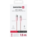 Swissten 71529205 USB-C / Lightning, 1,5m, růžový