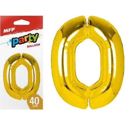 MFP Paper s.r.o. balónek č. 3 nafukovací fóliový 40 cm zlatý
