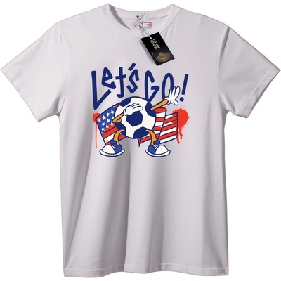 NOONEBRAND Тениска Да Живее САЩ Футбол - L, Black
