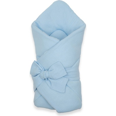 New Baby Mušelínová šnurovacia zavinovačka blue