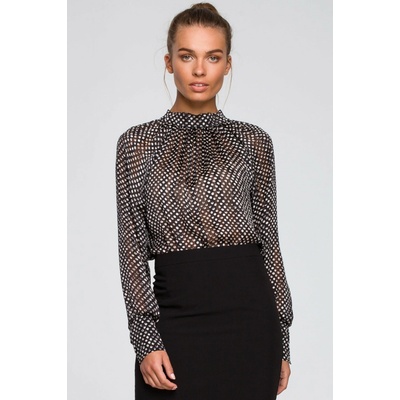 Style dámska blúzka Fenifach S235 čierno-hnedá