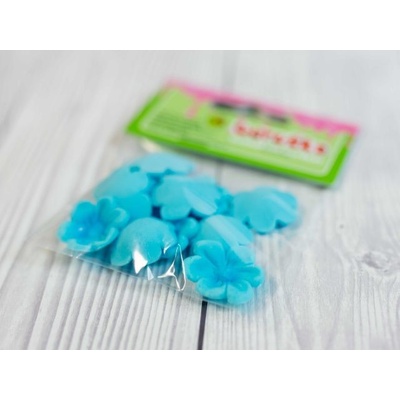 Kytičky z modelovací hmoty - světle modré