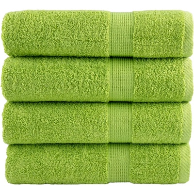 vidaXL Премиум кърпи за баня SOLUND 4бр ябълковозелени 70x140см 600gsm (137501)
