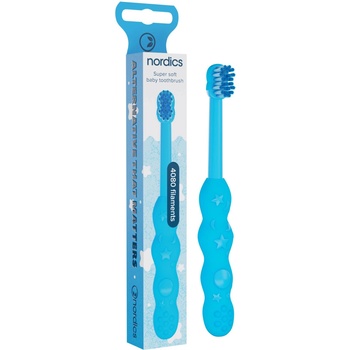 Nordics Премиум бебешка четка за зъби 4080, синя