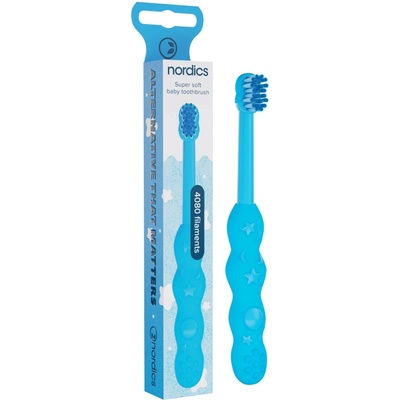 Nordics Премиум бебешка четка за зъби 4080, синя