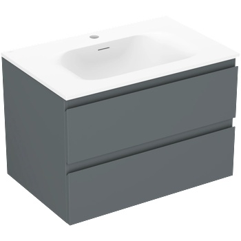 Mexen Orio баня шкаф 70 см с мивка Vela, 2 чекмеджета, графит мат/бял мат - 91A10-07047-2-BFF66-W23M01 (91A10-07047-2-BFF66-W23M01)