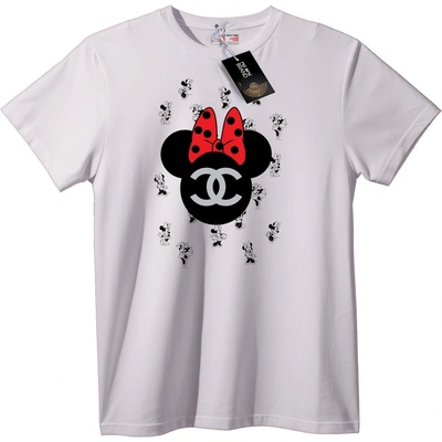 NOONEBRAND Тениска Минни Маус x Chanel Лого - XS, White