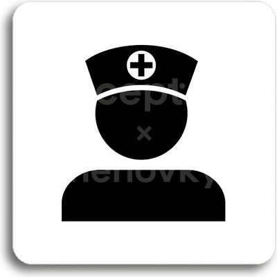 ACCEPT Piktogram vrchní sestra III - bílá tabulka - černý tisk bez rámečku