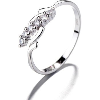 DELIS Пръстен от сребро 925, jw1382, модел на листа, с родиево покритие (jw1382)