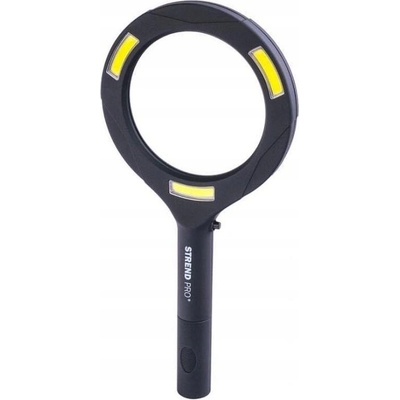 Svietidlo Strend Pro, s lupou, 100 lm, 113x242x22 mm, 2xAA, sellbox 15 ks, lupa