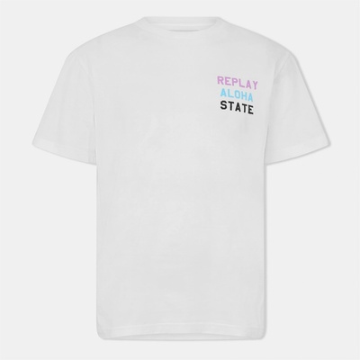 Replay Тениска Replay Men's Aloha State T-Shirt - White