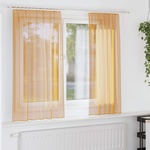 vidaXL Воалирани завеси с джобове за карнизи, 2 бр. , оранжеви (4102192)