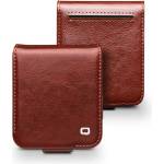 Qialino Кожен Калъф за Samsung Z Flip 7 FE/Z Flip 6, Qialino Book Case, Кафяв (59066011118182)