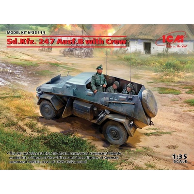 ICM Sd.Kfz. 247 Ausf.B with Crew 4 fig. 35111 1:35