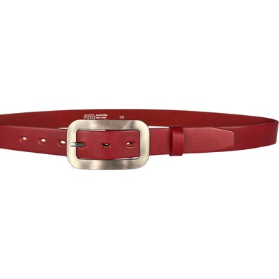 Penny Belts kožený opasek 30-195-93 červený