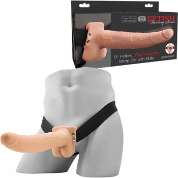 Кух пенис колан с 10 вибро режима, 25, 4см. - Hollow Strap-On (D-236545)