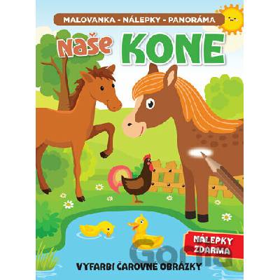 Naše kone Maľovanka nálepky panoráma