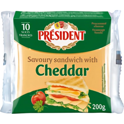 Président Tavené plátky Cheddar 200 g