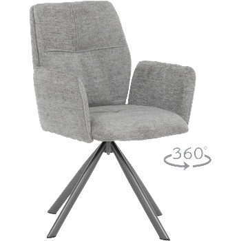 Carmen Трапезен стол bury 2 - сив r 07 (3532372)