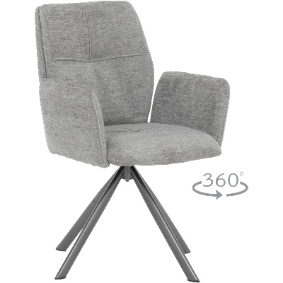 Carmen Трапезен стол bury 2 - сив r 07 (3532372)