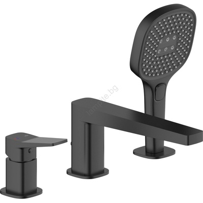 Armatura 4525-210-81 - Смесител за вана, 3 отвора MALAGA, черен (KF0236)