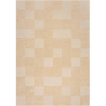 Flair Rugs Бежов вълнен килим 230x160 cm Checkerboard - Flair Rugs (503119373443)